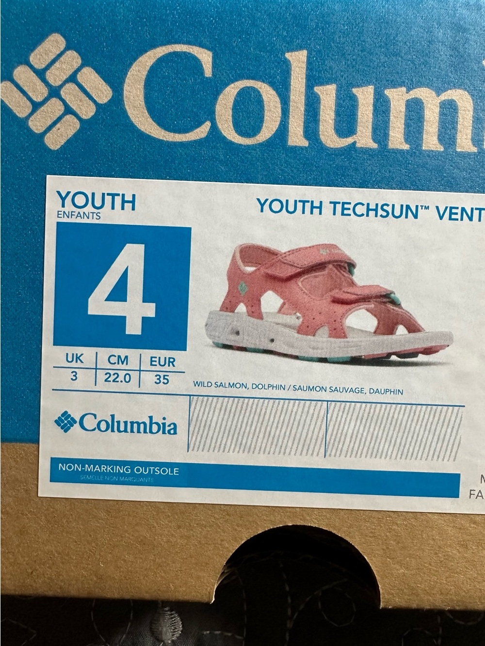 Columbia Girls Pink Techsun Vent Strap Sandals NWT Size Big Girls 4 - Picture 6 of 7